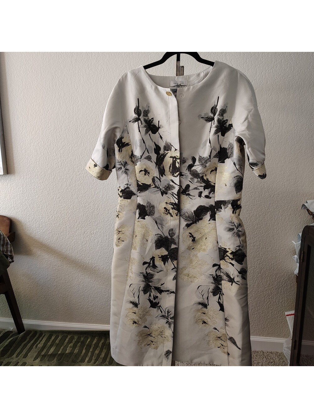 Nwot Teri Jon dress coat overcoat evening size 16 Large